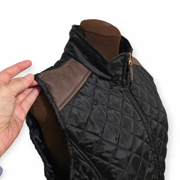 Oso Casuals Black Quilted Vest Woman Size L - Picture 5 of 12